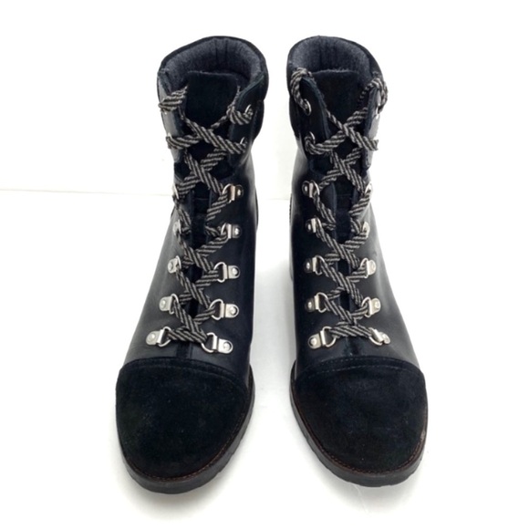 SAM Edelman Manchester Ankle Lace up Hiking Boot in Black Size 8 - Picture 4 of 11